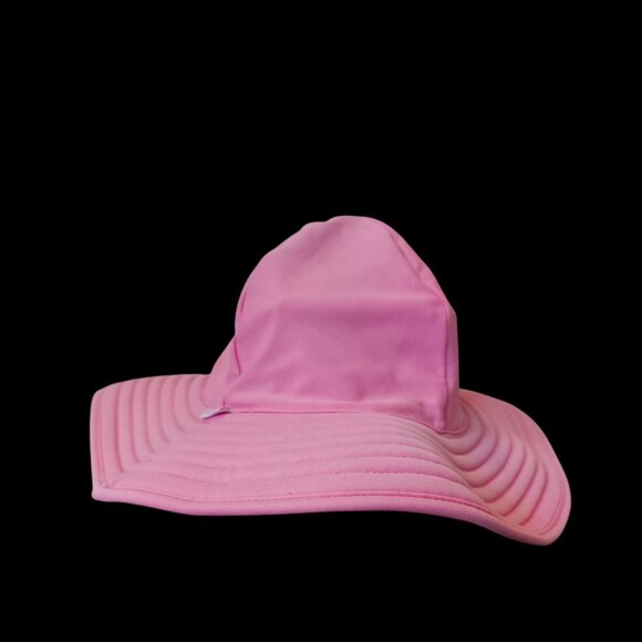 Ruffle Butts Toddler Girl Pink Sun Pool Hat Reversible 3T 4T 5T Nylon Floppy - Picture 2 of 10